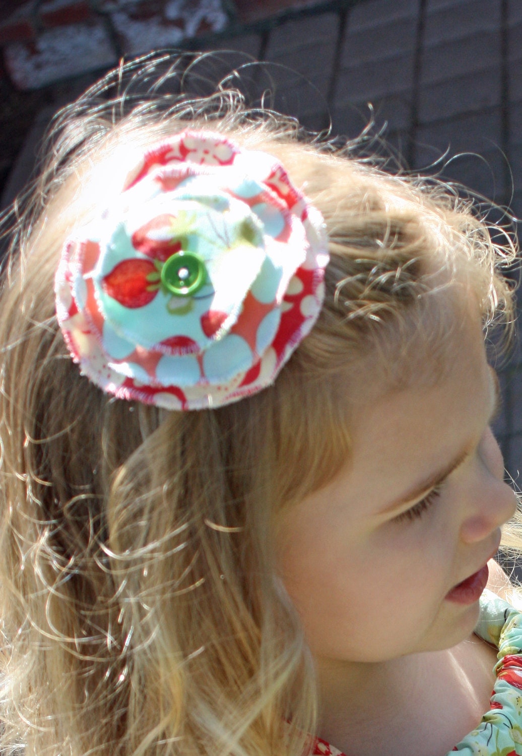 Hair Clip add on made with coordinating fabrics