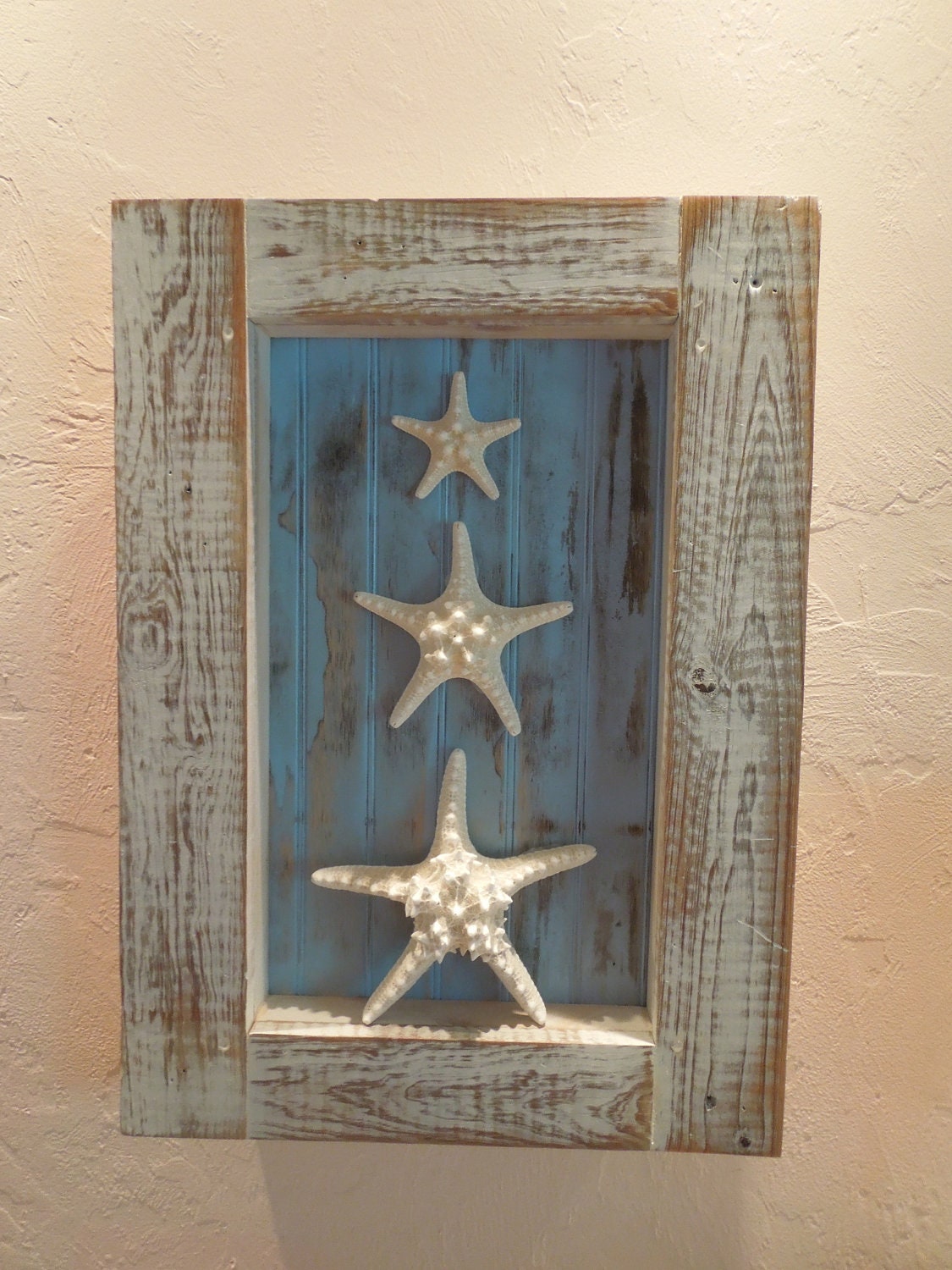 Shell Shadow Box With Starfish By Greenlifeusa On Etsy