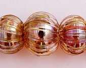 Item 3011 Silver glass blown hollows, set of 5 soft glass beads