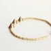 gold spike bracelet - delicate edgy layering bracelet - spike jewelry