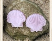 The Seaside Collection - Shell earrings - laser cut pink pearl acrylic
