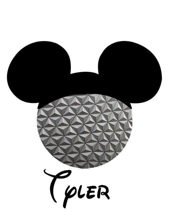 Custom Personalized Disney Mickey Epcot by AreWeThereYetDesigns