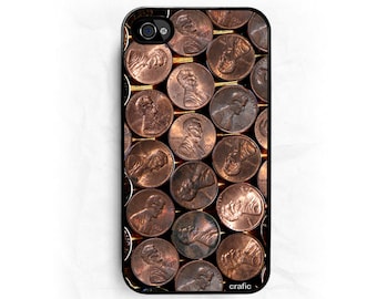 Pennies Print iPhone Hard Case / Fits iPhone 4, 4s