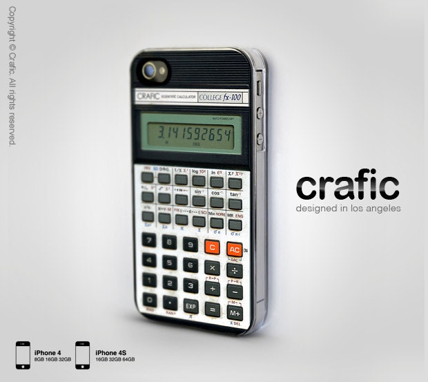 iPhone 4 case iPhone 4s case - Retro Calculator iPhone Case