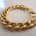 Textured gold chain bracelet