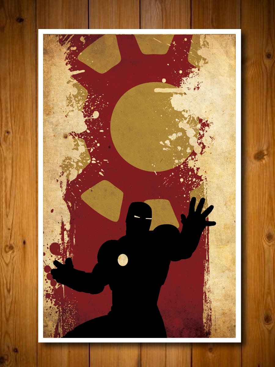 Retro Avengers Movie Poster - Iron Man