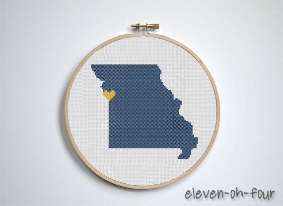 Kansas City, Missouri Cross Stitch Pattern PDF