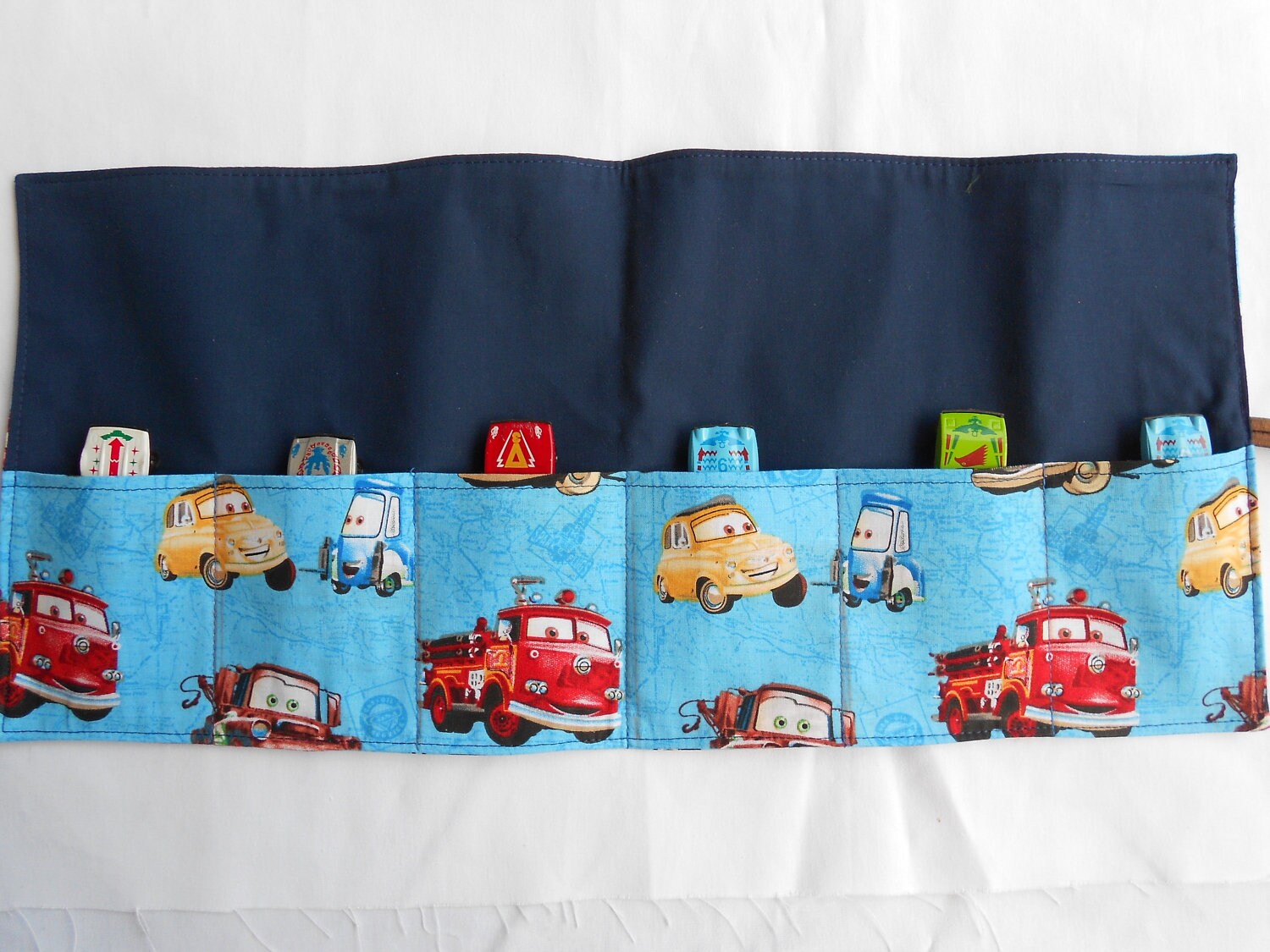 Blue Disney Cars car roll/wallet