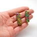 Neon Rainbow Sprinkle Resin Rectangle Earrings