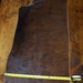 Hair on Hide Remnant - partial hide - Brindle - dark Brindle cow hide leather hide - H2