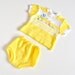 Canary Yellow Knit Romper Shirt and Shorts Size 0 to 3 Months