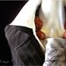 Whimsical harlequin feminine beaded necktie