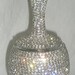 Custom designed handmade pair of wine glass, wedding, bride, groom, Swarovski, Czech rhinestones by Arzu's Style