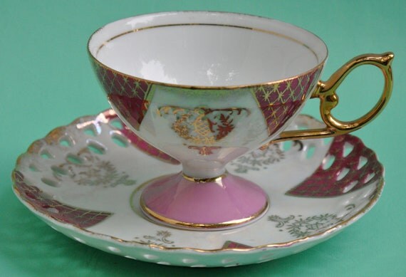 Vintage Tea Cup and Saucer Made in Japan by dishinit on Etsy