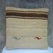 ORGANIC Modern Bohemian Home Decor,Turkish Kilim Cicim Embroidered Pillow Cover 16'x16',Tribal Pillow,Vintage Kilim Pillow,Throw Pillow.