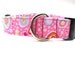 Pink Dog Collar Riverstone Sm Med Lg