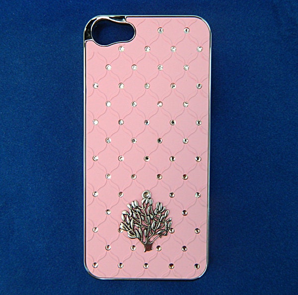 iphone 5 case pink leather case tree case Fashion pearl iphone 5 cases