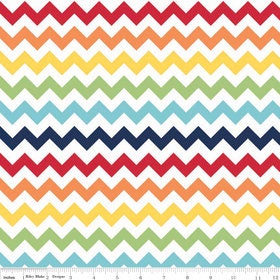 Small Chevron Fabric - Rainbow - Riley Blake - Half Yard