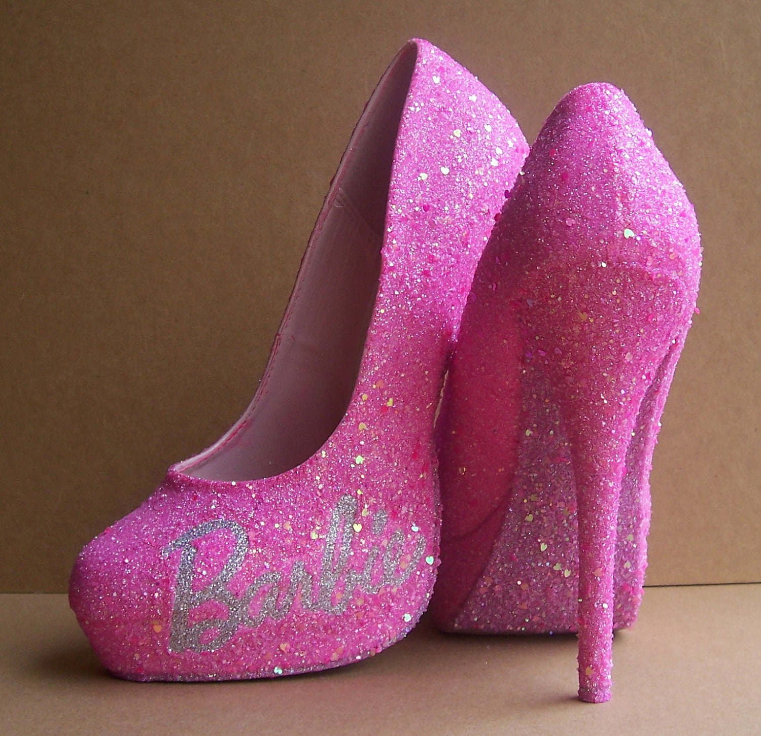 Pink Barbie Glittered High Heels