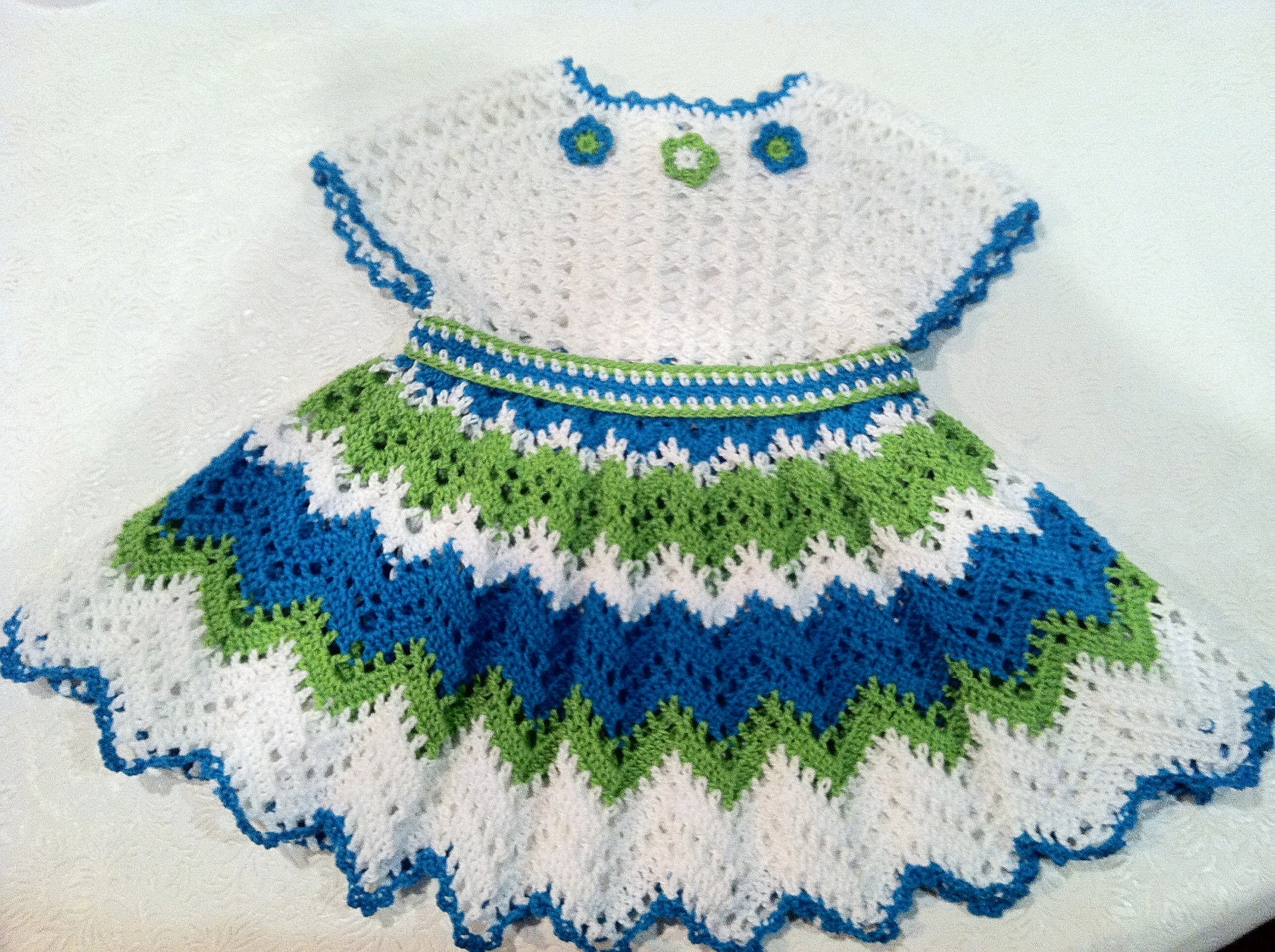 Flamenco Dress for Baby Girl, Crochet Pattern PDF 12-045 INSTANT DOWNLOAD