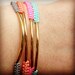 Gold bar macrame bracelet