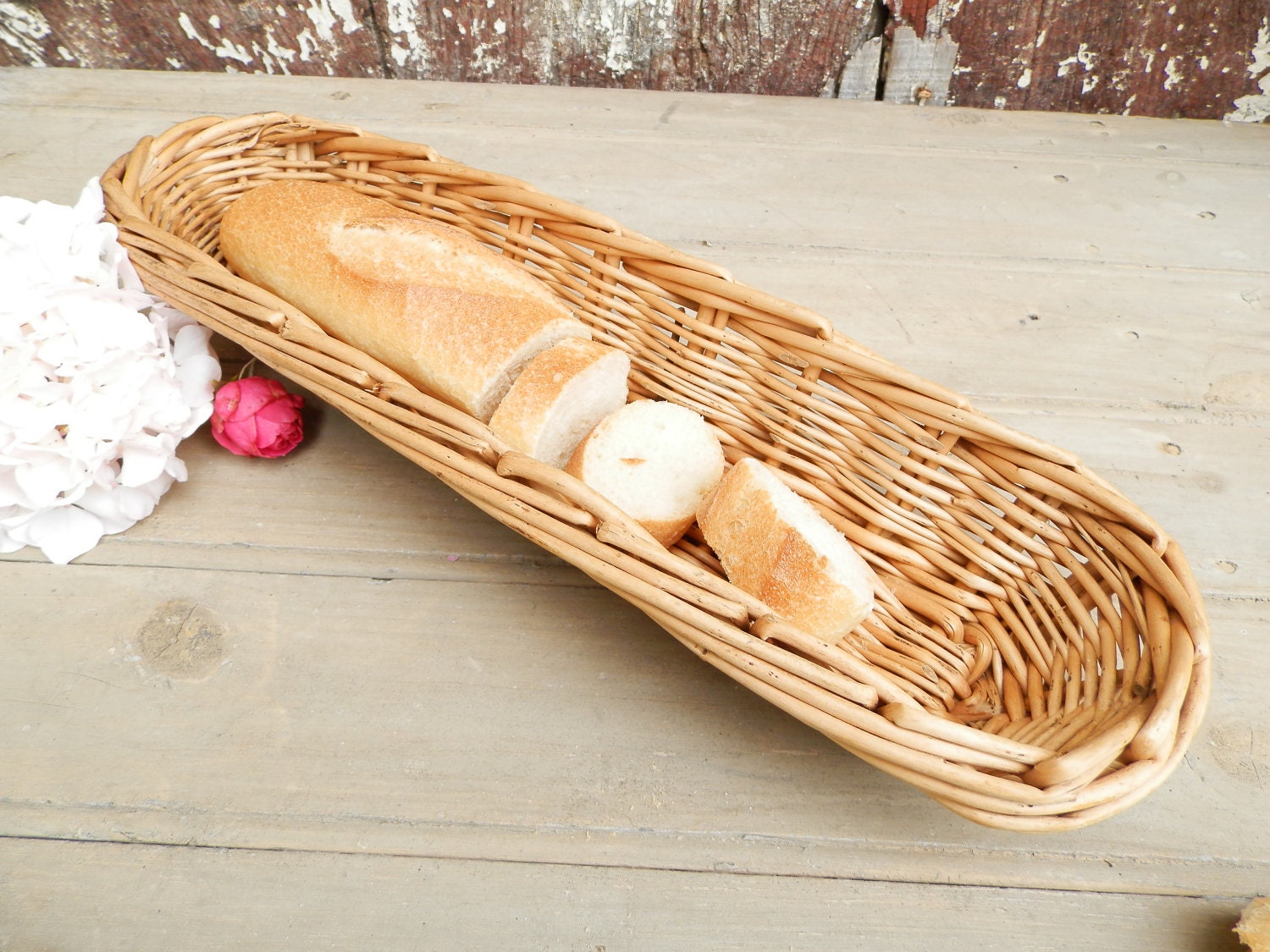 Vintage french bread basket by VintageDecorFrancais on Etsy