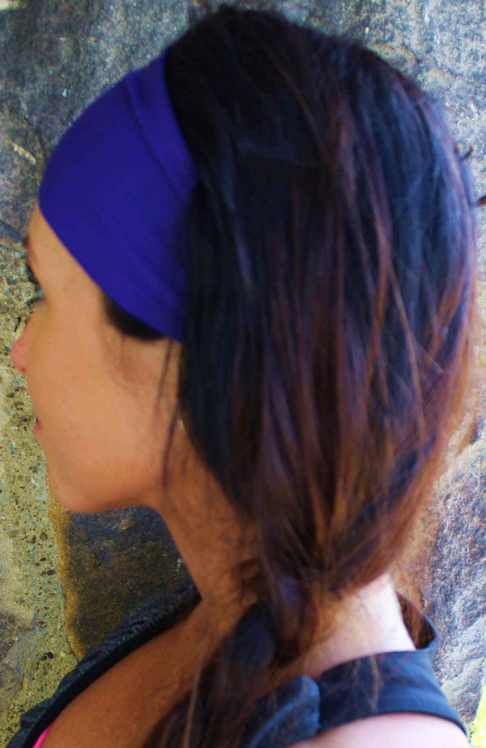 Manda Bee's The Athlete Headband in Grape Perfect Stretch Yoga / Beach Hippie Headband