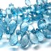 AA Mystic London Blue quartz gemstone briolette- faceted quartz teardrop briolette-drop briolette-set of 6 Pcs-9-10 mm-Item No.52