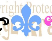Fleur de lis Vinyl Decal Set
