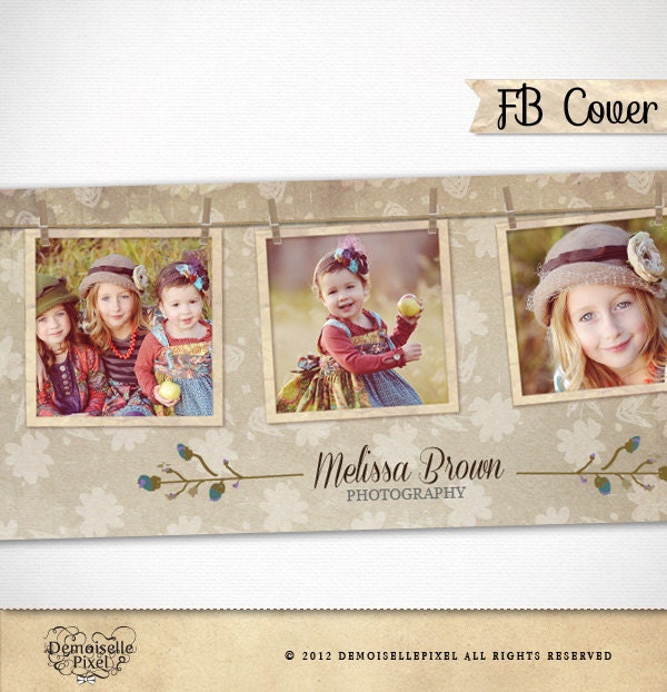 Facebook Timeline Cover Design, Blog Banner Template for Photography,Photographer, Boutique