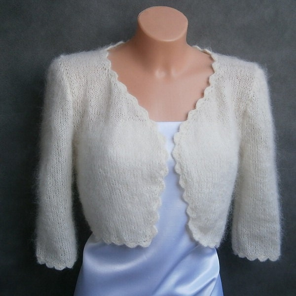 Lena - Wedding bolero, sweater size - M/L, Ivory