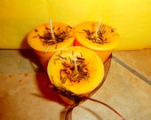 Lemon Pound Cake Sprinkled with Vervain..3 Soy Votive Candles...helps to promote activity and luck....
