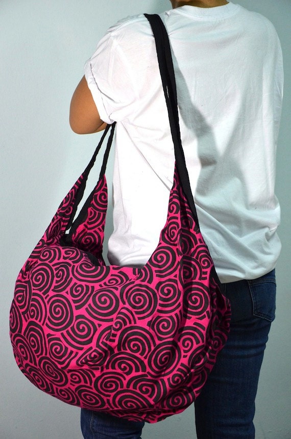Pink Spiral Hobo Boho Shoulder Bag Summer Crossbody Backpack Tote SPI02