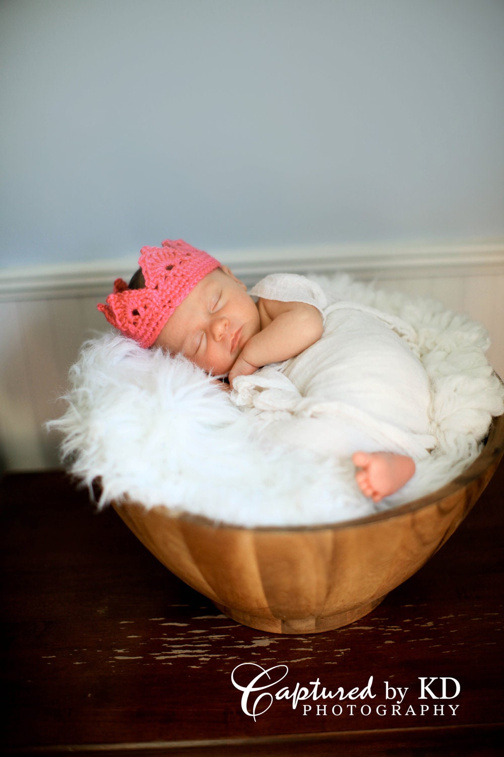 Crown Baby Girl Pink Crown Photo Prop Pink Hat Photography Prop Little Princess Crown