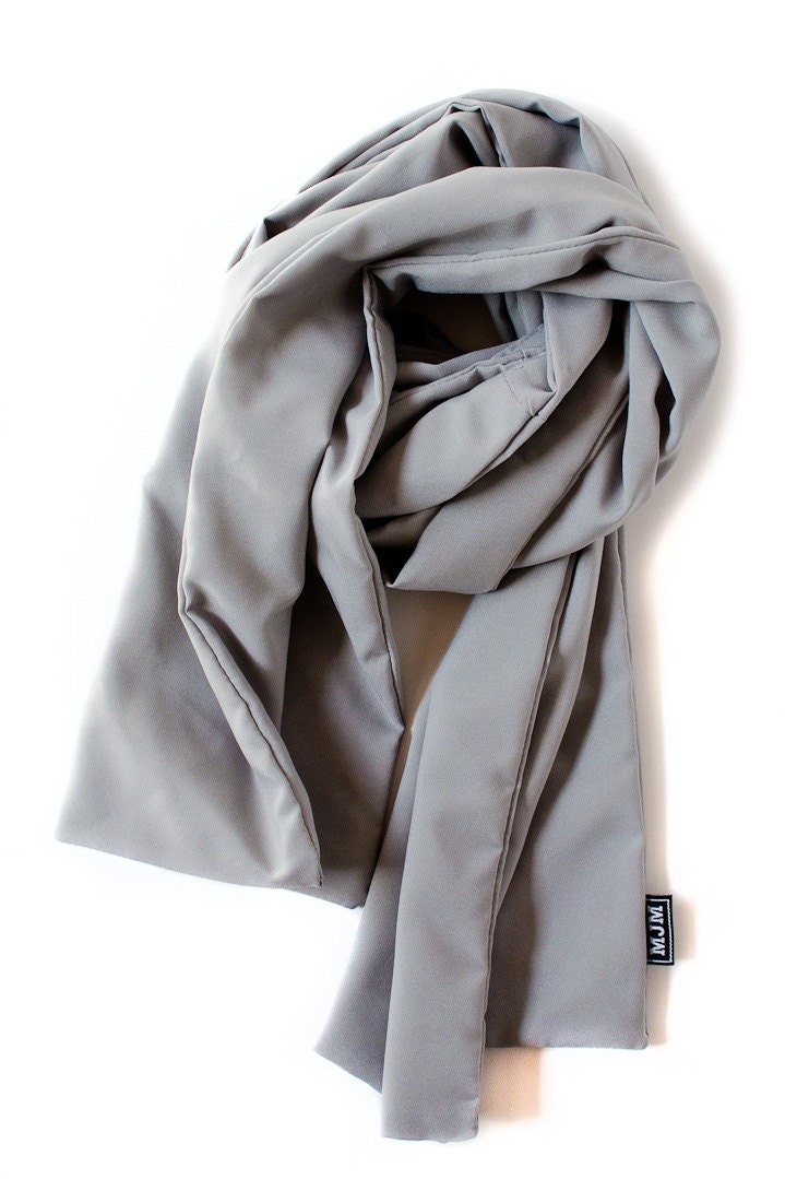 Upcycled Grey Dove Polyester Scarf