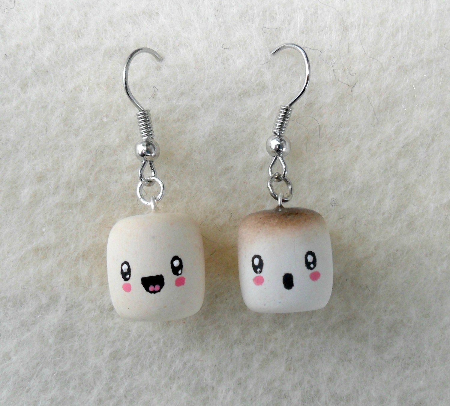 Cute Kawaii Marshmallow Earrings by aLilBitOfCute on Etsy