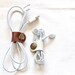 Customized Leather Earpiece Organizer - Crown