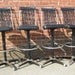 Early 1970's Smoked Lucitte Bar Stools Set of 4