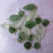 Forest and light green assorted glass leaf and heart pendants