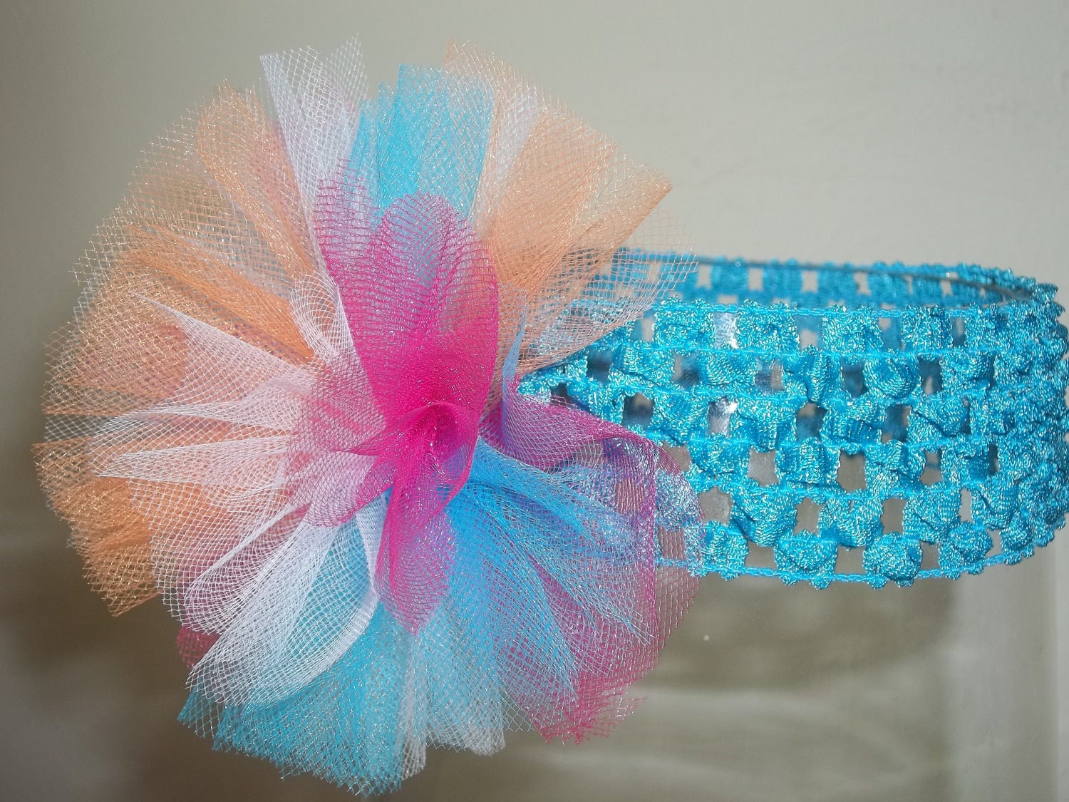 Hair Accessory: Multi-Color Tulle Crochet Headband
