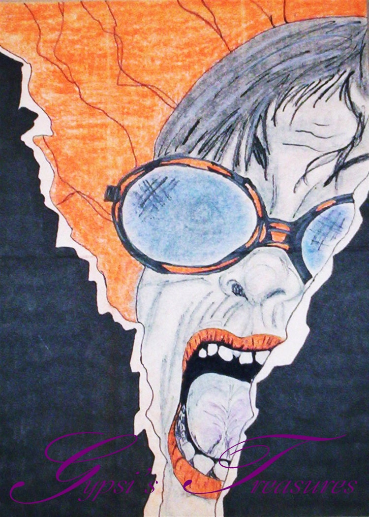 ACEO Expressionism PRINT "The Scream" Original Abstract Design