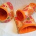 Sweet orange flowers set.. hidey hut, cozy cave, and tunnel set of three for Guinea pig