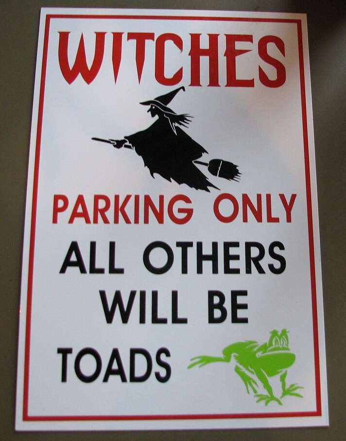 Items similar to Witches Parking Only Sign on Etsy