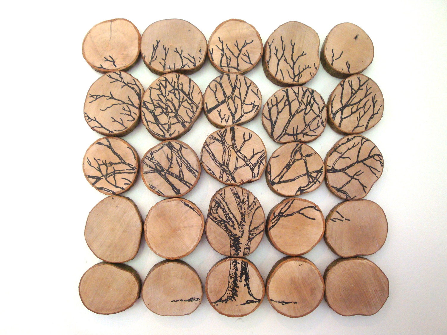 Wall Art Tree image on 25 log slices by NorthernLogic