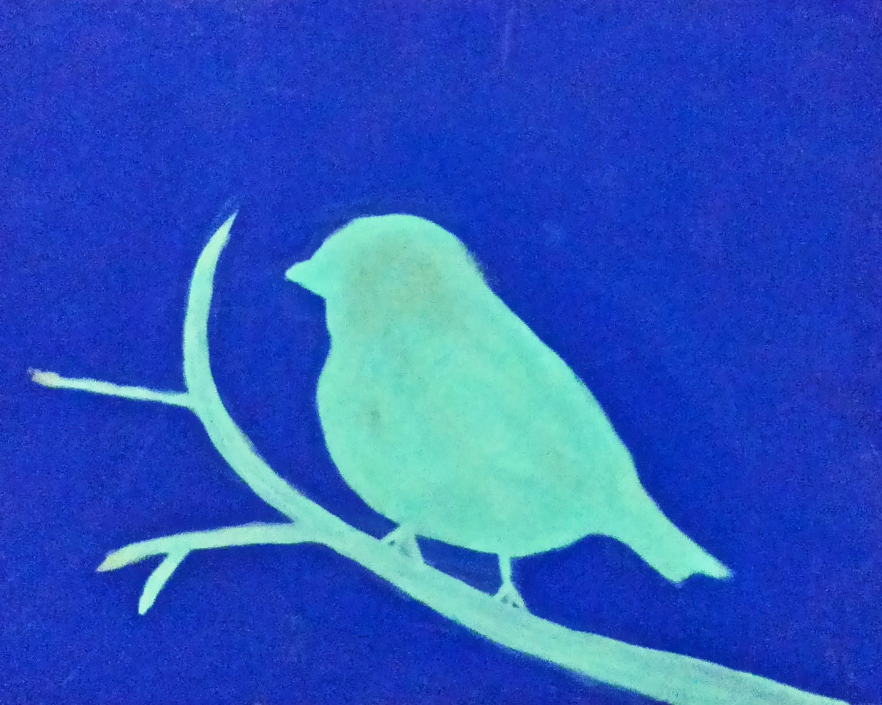 10% off sale 7x9 Original Painting on Gallery Wrapped Canvas "Small Bird" - PenningtonArt