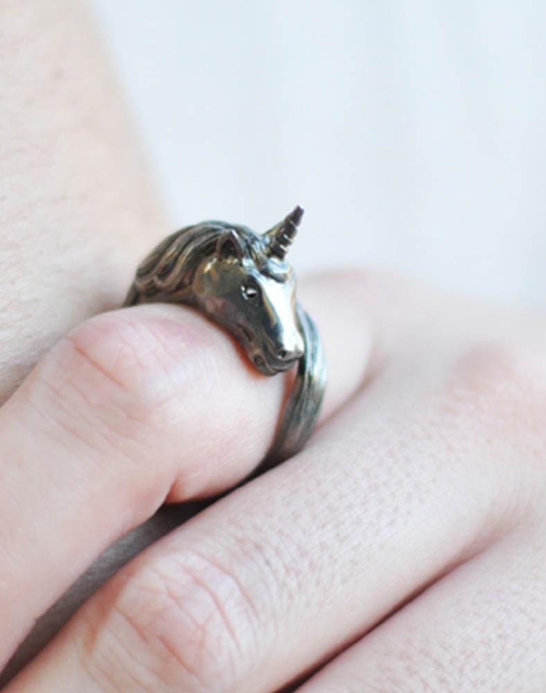 Unicorn Rhodium Ring