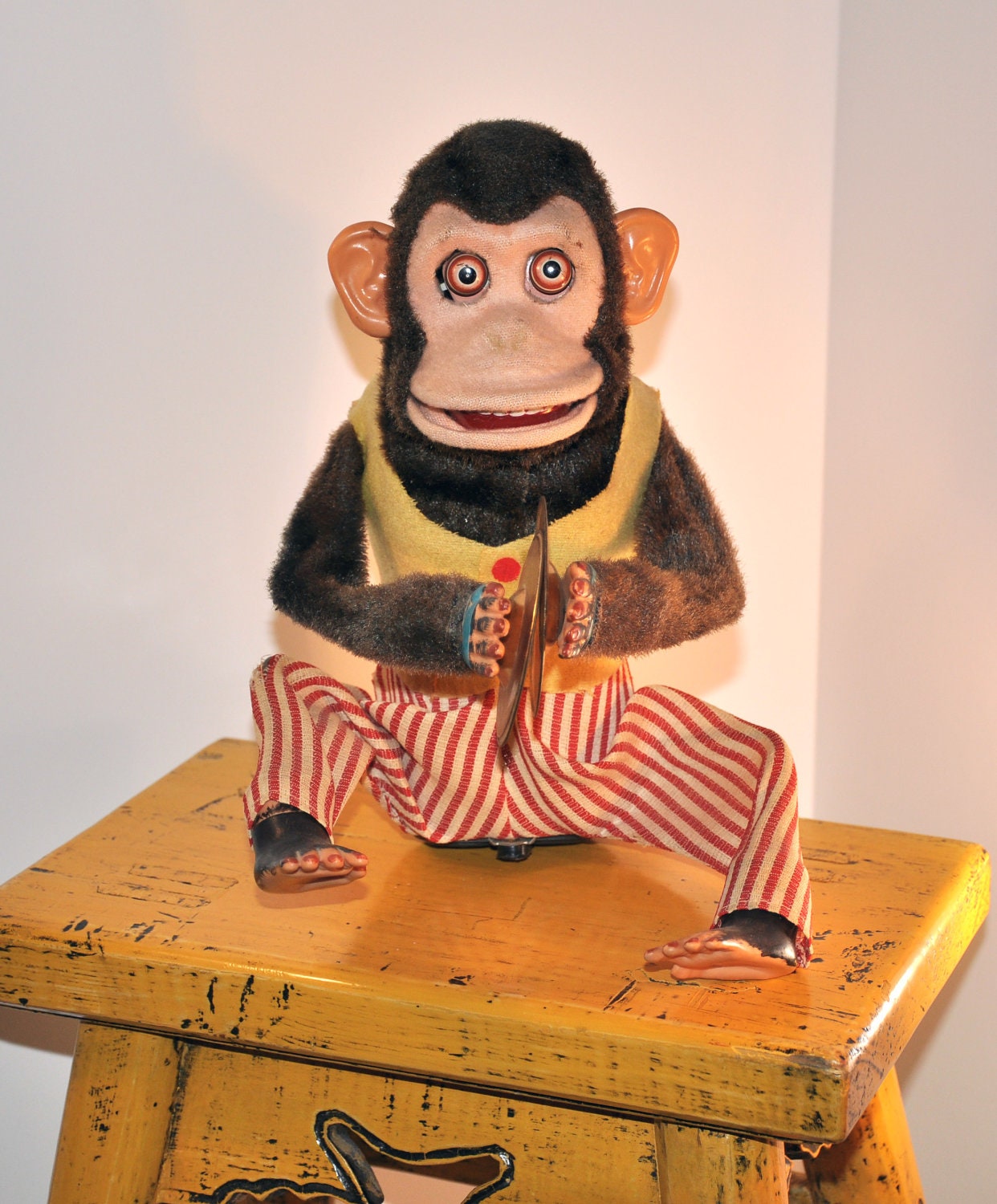 old clapping monkey toy