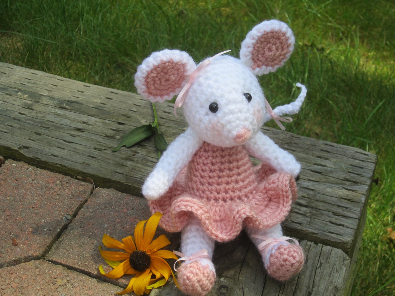 Ballerina Mouse Crochet Stuffed Mouse, Amigurumi Mouse, Ballerina Doll, Toy Mouse - CROriginals