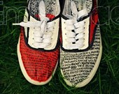 Custom, hand painted canvas shoes: Ohio State Buckeyes