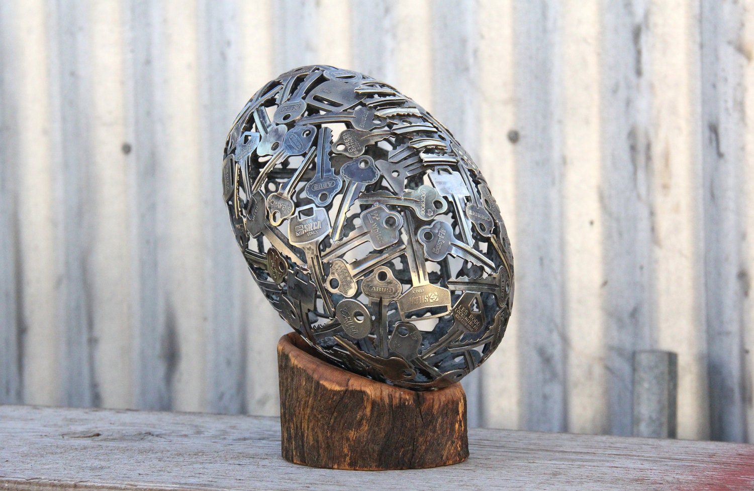 Australian Rules Football Key sculpture, Metal sculpture ornament